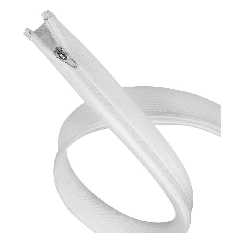 LogiLink Kabelschlauch mit Reißverschluss, 5,0 m, weiß