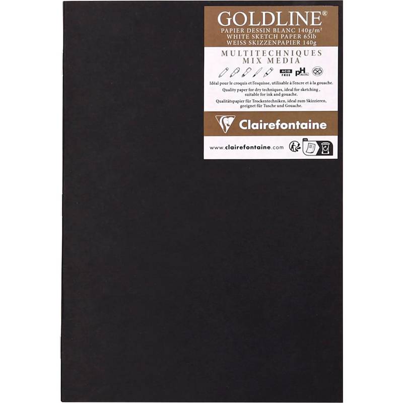Clairefontaine Skizzenheft GOLDLINE, DIN A5, schwarz