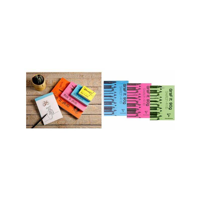 Clairefontaine Skizzenblock GRAF'IT, DIN A6, sortiert