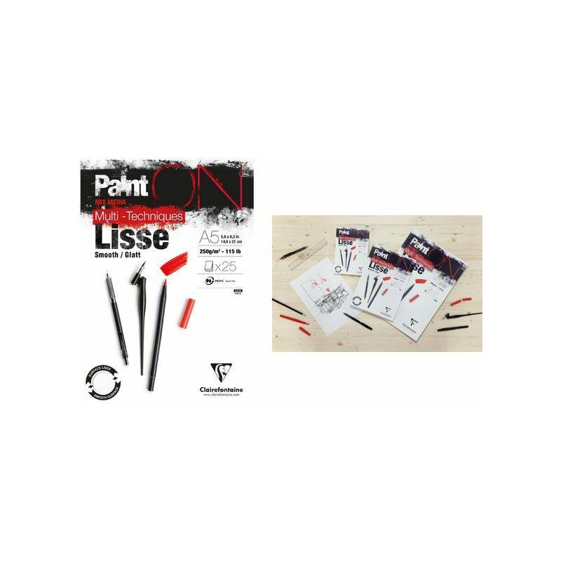 Clairefontaine Zeichenpapierblock PAINT'ON Lisse, DIN A3