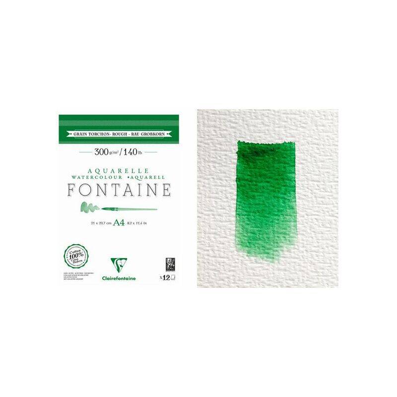 Clairefontaine Aquarellblock FONTAINE, rau, DIN A3