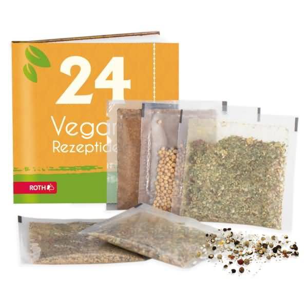 Adventskalender 'Bio-Gewürz-Adventskalender - Vegane Rezepte' bestückt