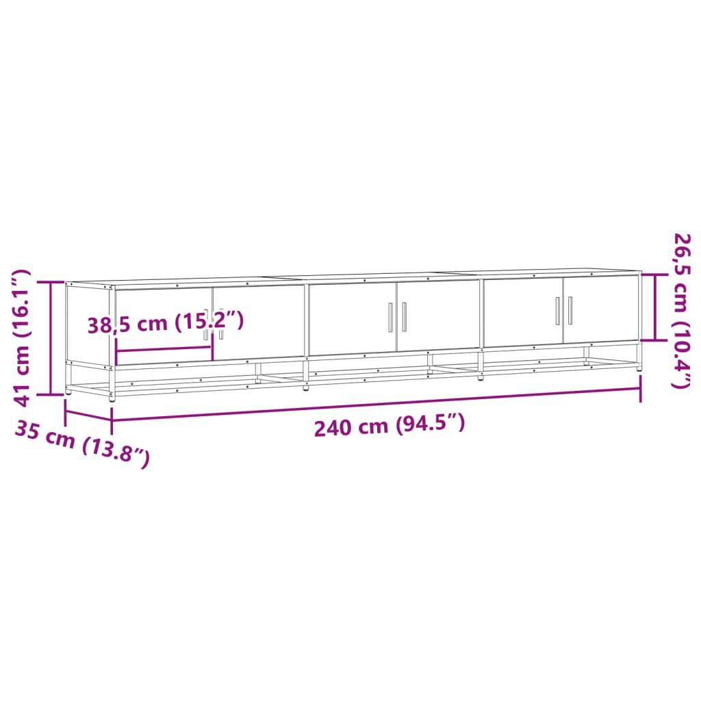 vidaXL TV-Schrank Sonoma-Eiche 240x35x41 cm Holzwerkstoff