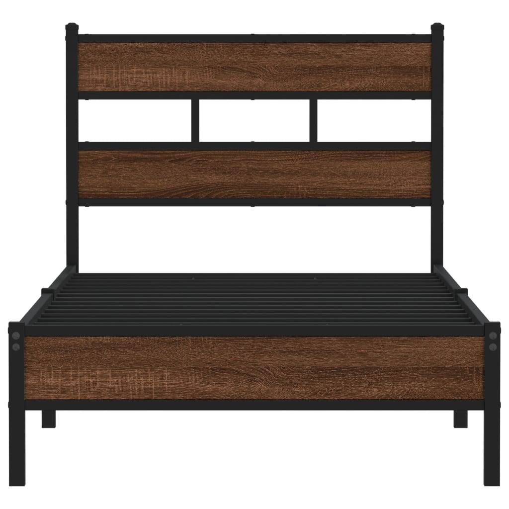 vidaXL Bettgestell ohne Matratze Braun Eiche 80x200 cm Holzwerkstoff