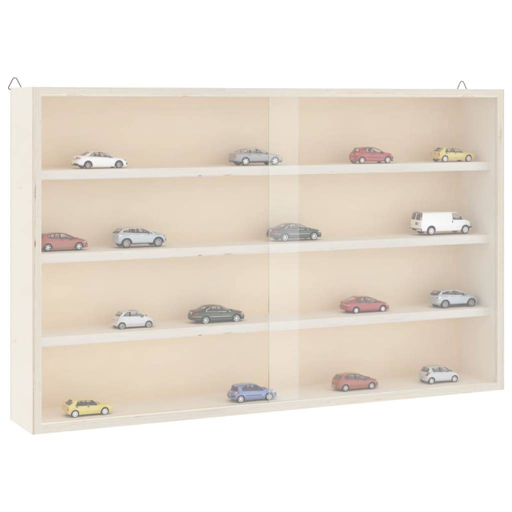 vidaXL Sammlervitrine aus Holz mit Türen 60x8,5x37 cm