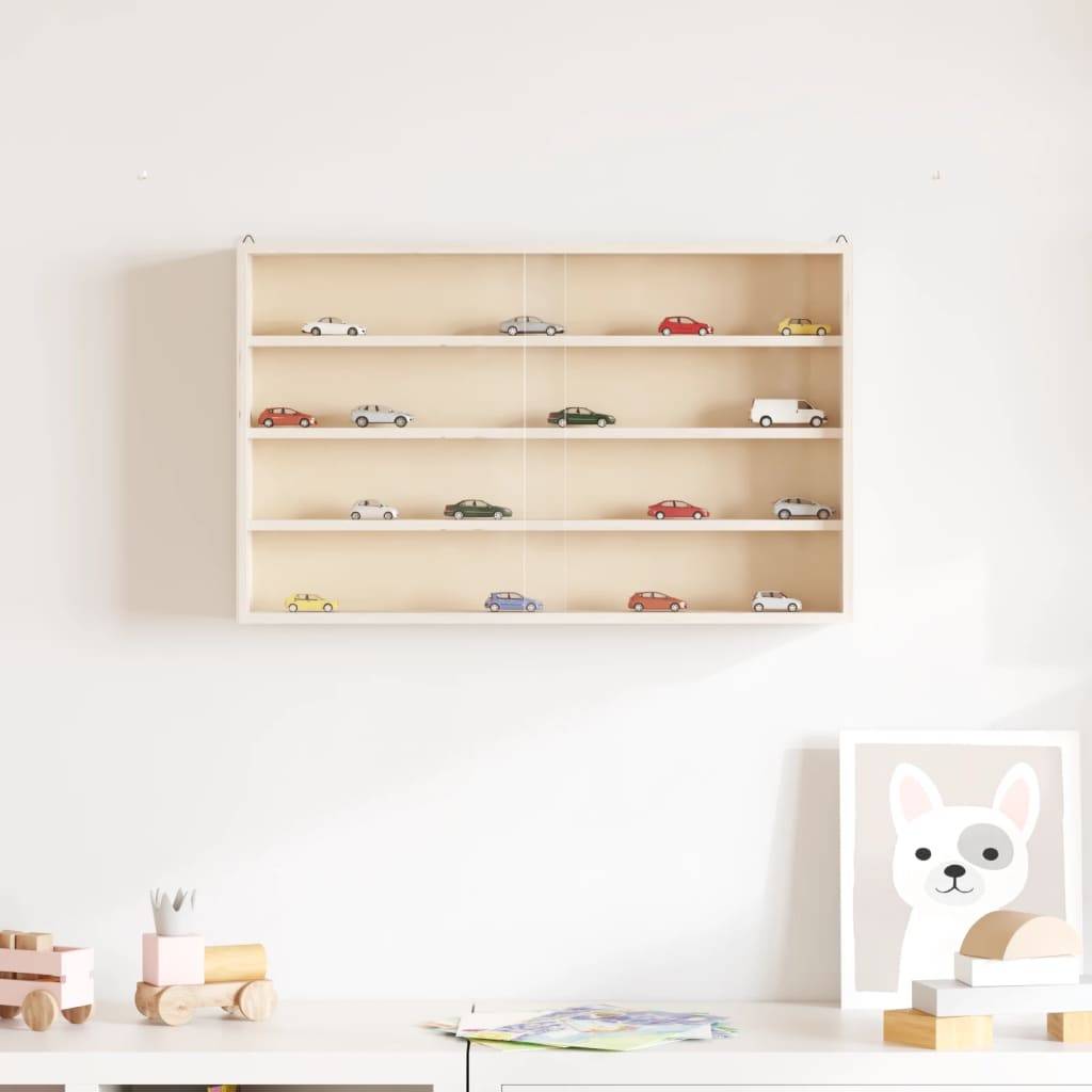 vidaXL Sammlervitrine aus Holz mit Türen 60x8,5x37 cm