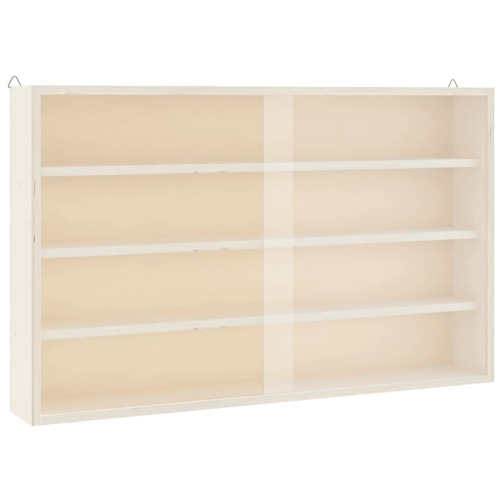 vidaXL Sammlervitrine aus Holz mit Türen 60x8,5x37 cm