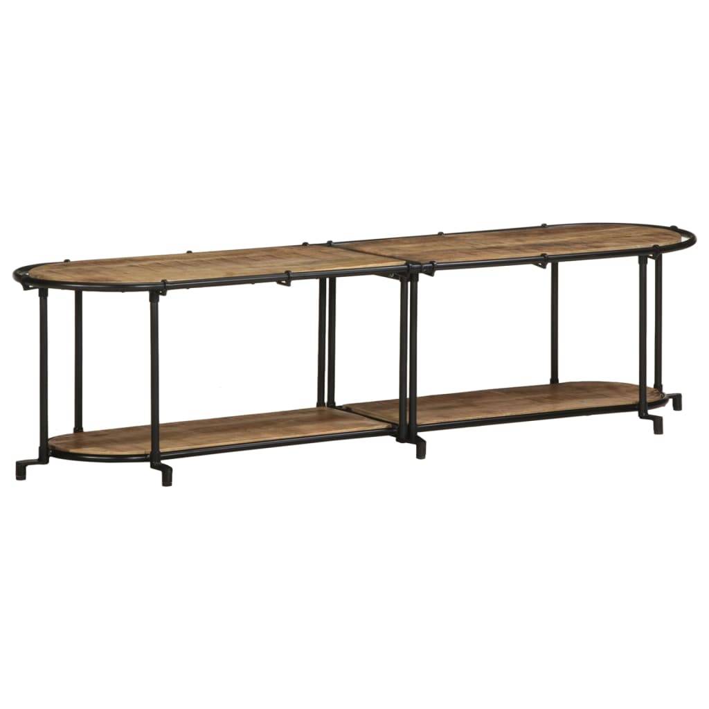 vidaXL TV-Regal 160x42x40 cm Raues Mangoholz
