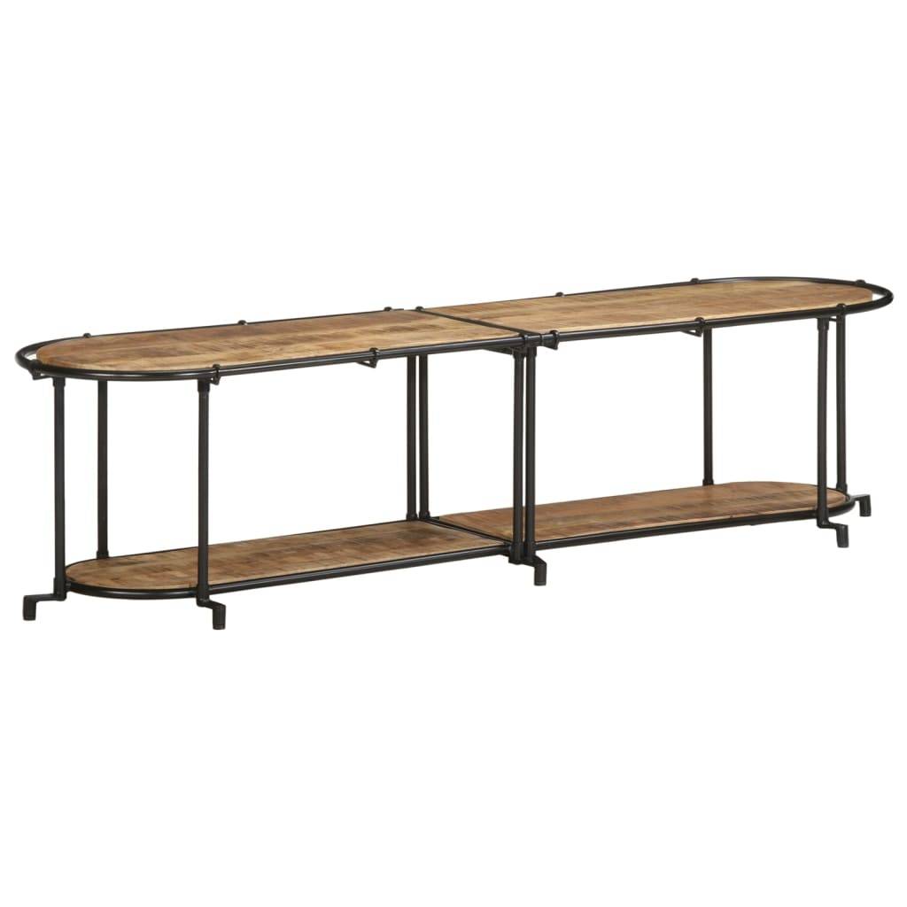 vidaXL TV-Regal 160x42x40 cm Raues Mangoholz