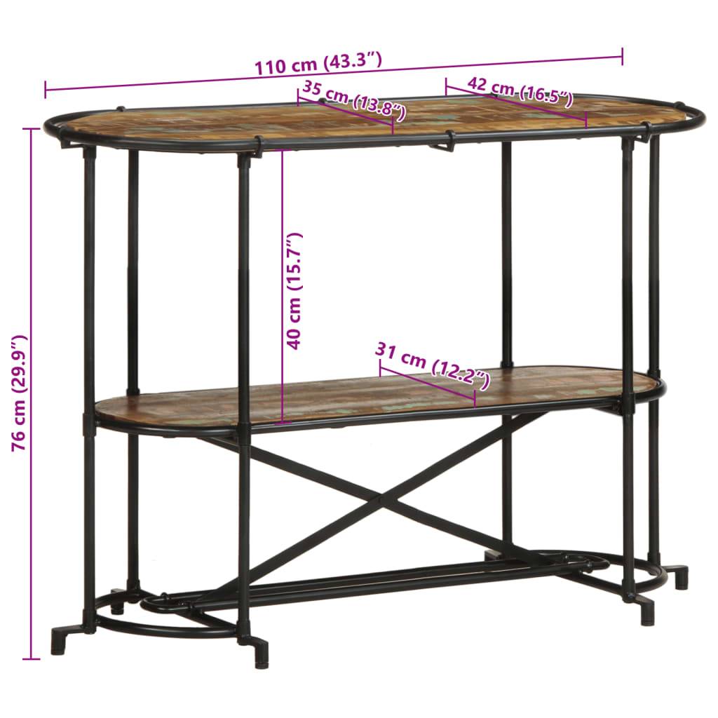 vidaXL Konsolentisch 110x42x76 cm Altholz Massiv