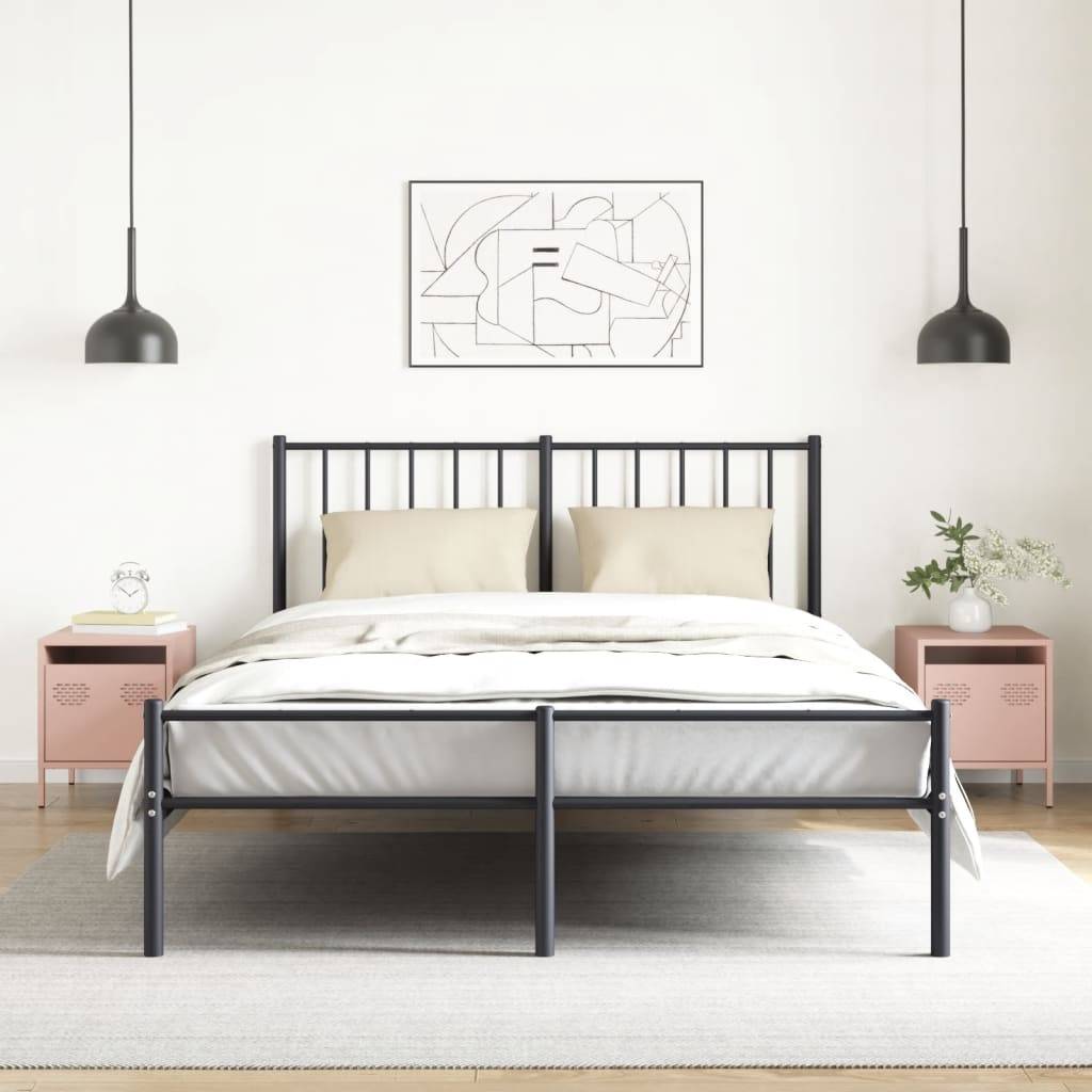 vidaXL Nachttische 2 Stk. Rosa 35x39x43,5 cm Stahl