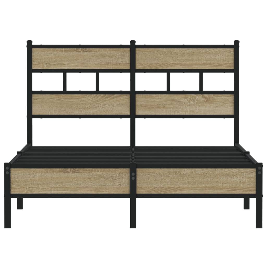 vidaXL Bettgestell ohne Matratze Sonoma-Eiche 120x200 cm Holzwerkstoff