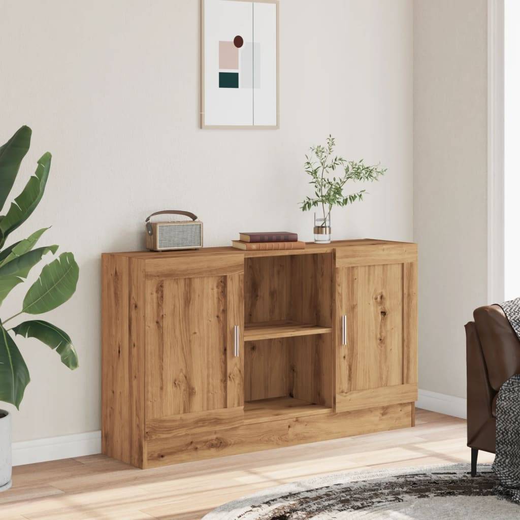 vidaXL Sideboard Artisan-Eiche 120x30,5x70 cm Holzwerkstoff