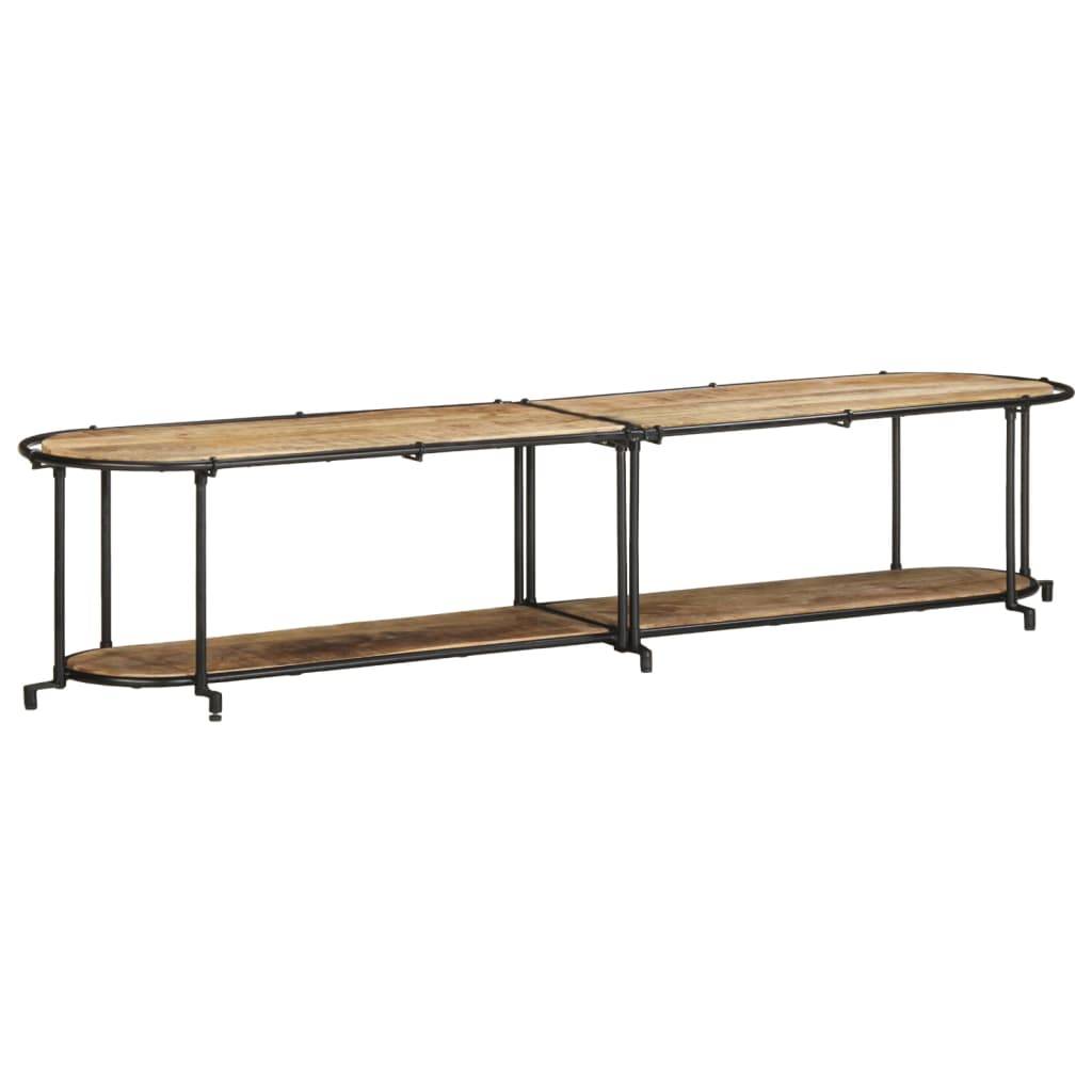 vidaXL TV-Regal 200x42x40 cm Raues Mangoholz