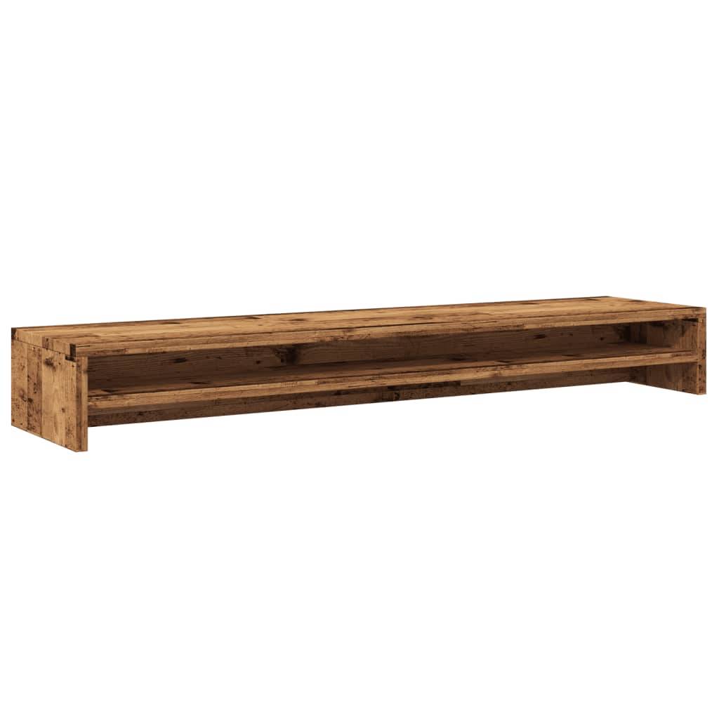 vidaXL Monitorständer Altholz-Optik 100x24x13 cm Holzwerkstoff