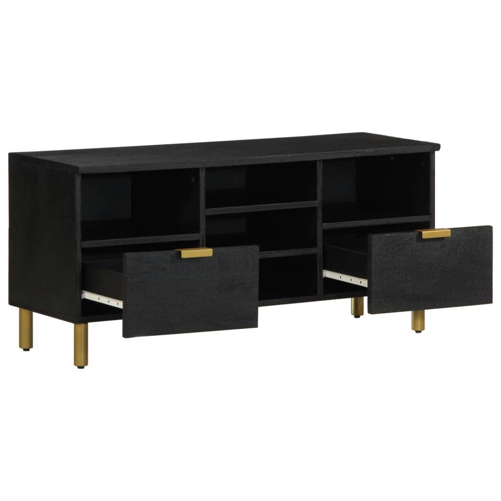 vidaXL TV-Schrank Schwarz 100x33x46 cm Holzwerkstoff