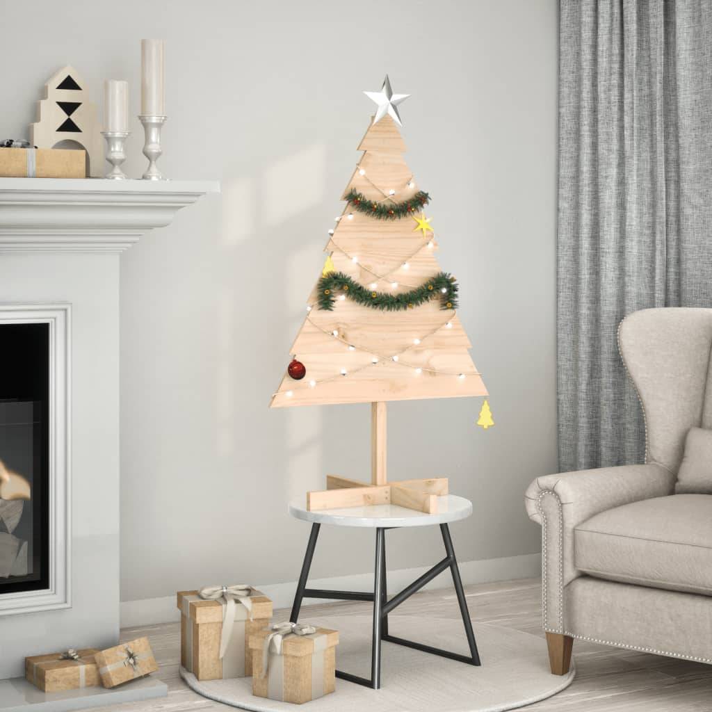 vidaXL Weihnachtsbaum zum Schmücken 110 cm Massivholz