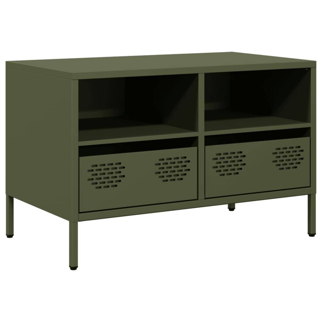 vidaXL TV-Schrank Olivgrün 68x39x43,5 cm Kaltgewalzter Stahl