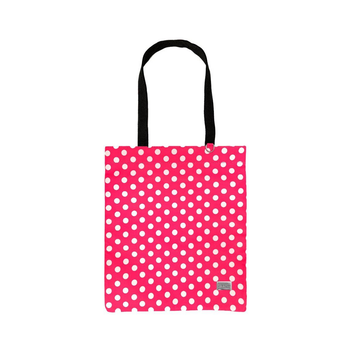 Stylische Gepunktete Tasche mit Reisverschluss - Einkaufstasche Freizeittasche Umhängetasche Unisex Pink