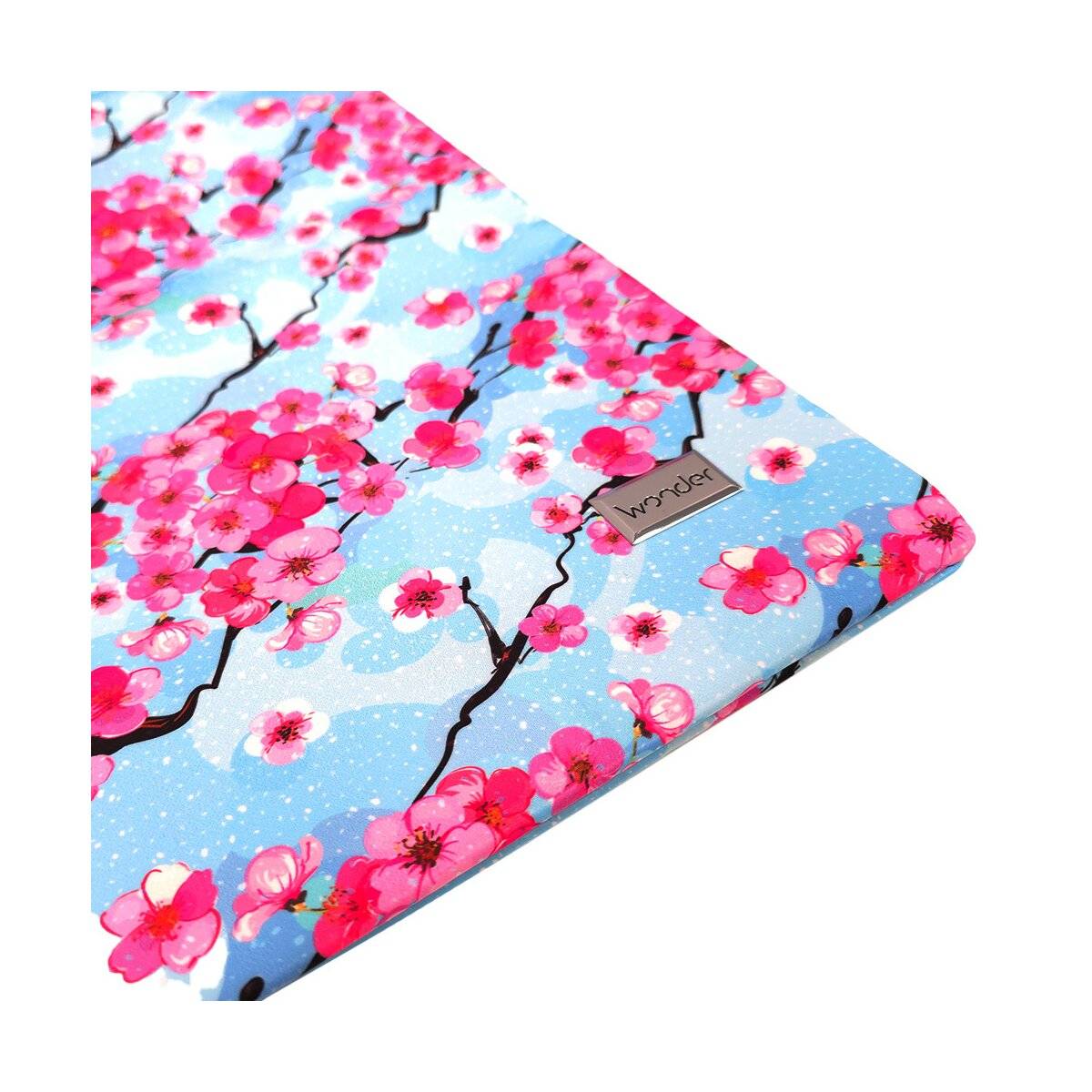 Praktische Umhängetasche mit Blütenmotiv - Einkaufstasche mit Reisverschluss Freizeittasche Blau