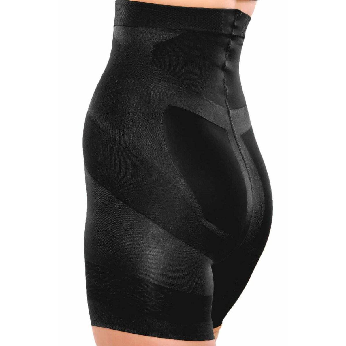 Push-Up Shorts 140 DEN formgebende, elastische Short mit hoher Taille für Damen Schwarz XL