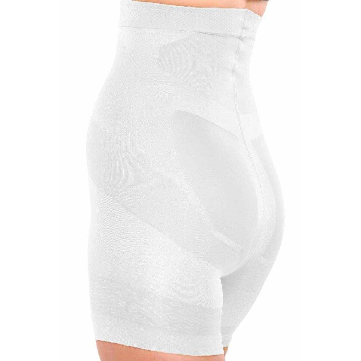 Push-Up Shorts 140 DEN formgebende, elastische Short mit hoher Taille für Damen Weiß XL