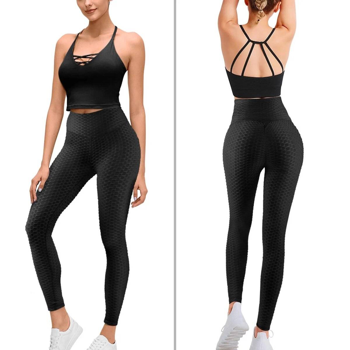 Po-Lifting Leggings mit Wabenmuster  Optimale Formgebung und Komfort 2XL