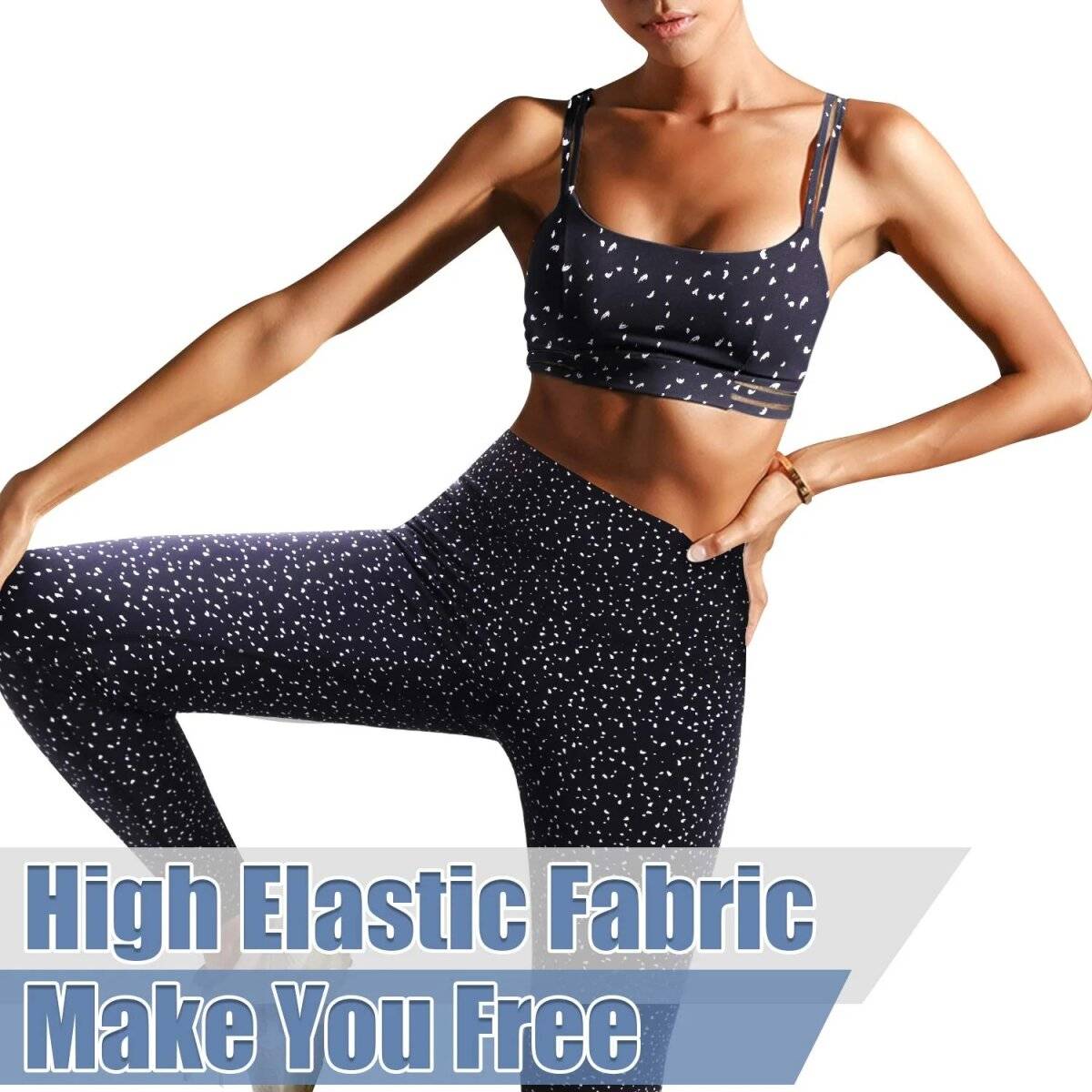 Premium Gym Leggings mit Wabenmuster  Optimaler Komfort und Bewegungsfreiheit S