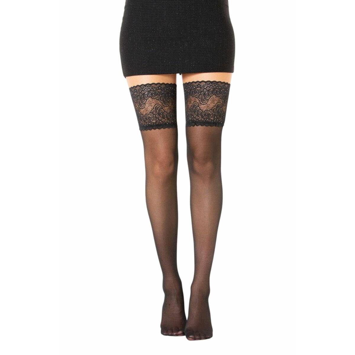 40 Den Schwarze Strümpfe  Stilvolle Formgebung für feminine Outfits L/XL