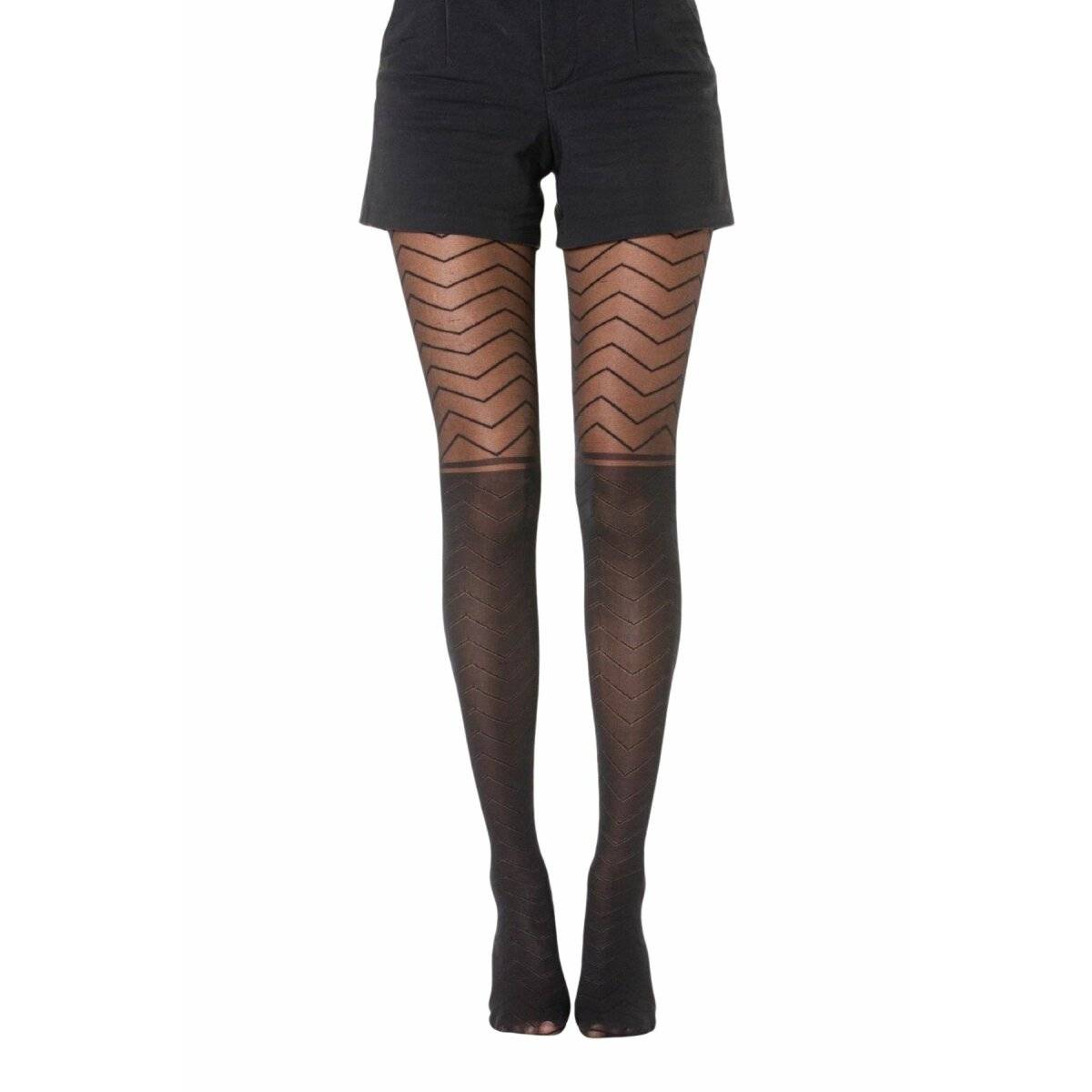 Elegante Damen-Strumpfhose Schwarz  Durchsichtiger Look für stilvolle Auftritte 40 Den L/XL