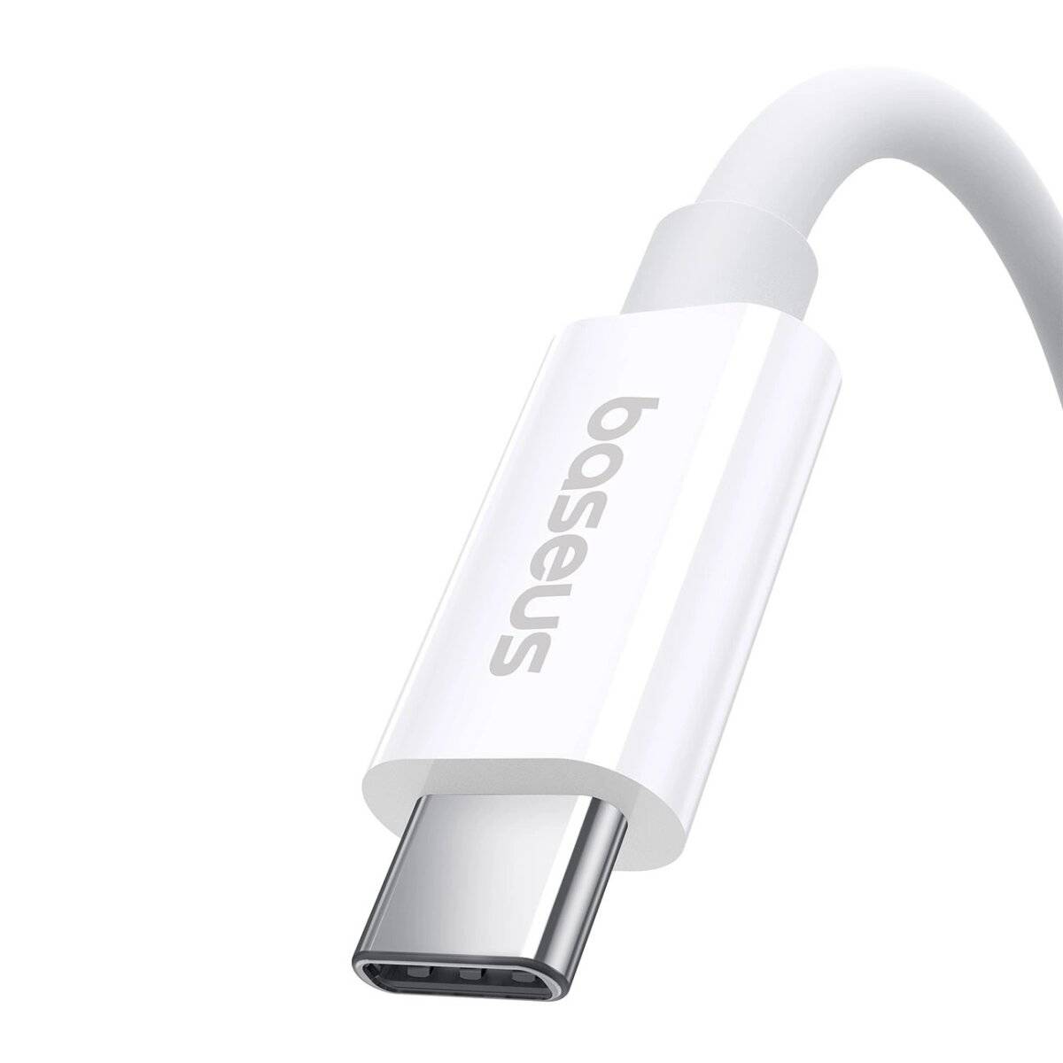 Kabel mit USB-C/USB-C-Anschlüssen im USB4-Standard, Leistung bis zu 240 W und Länge 1,8 m  weiß