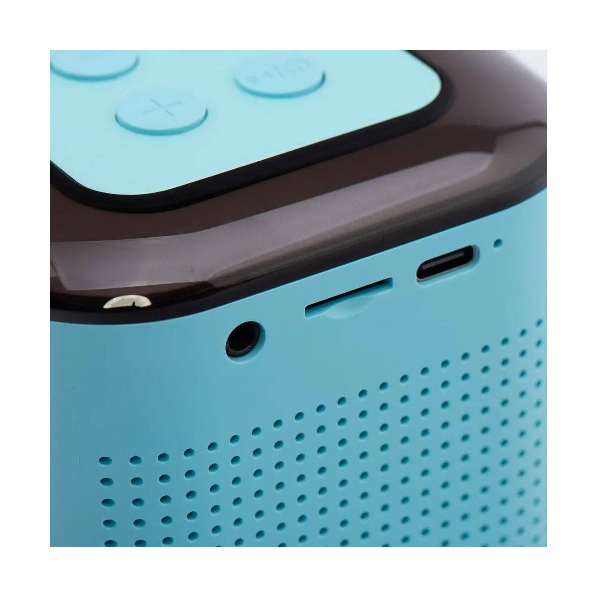 Y1 Bluetooth Lautsprecher LED Karaoke Anlage mit Mikrofon 6W Blau