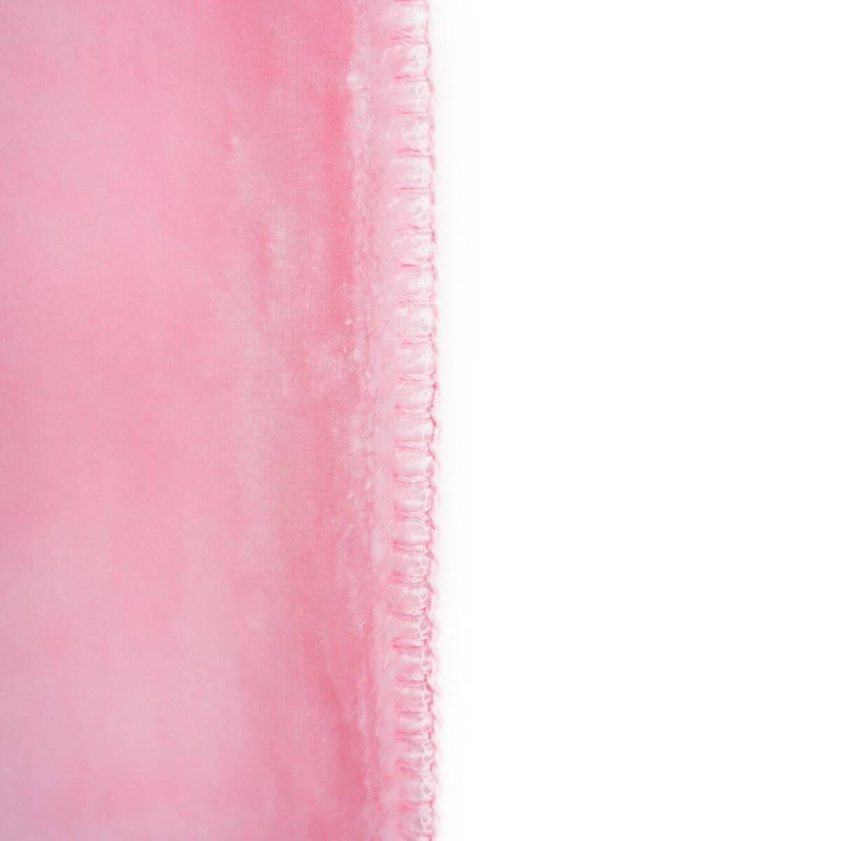 Kuschelige Babydecke 107x137 cm aus 100% Polyester Decke mit Bären und Blumen Pink
