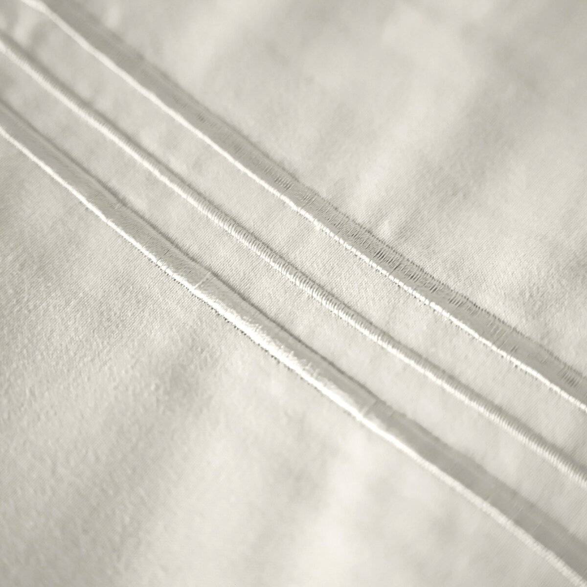 3 tlg. Bettwäschen-Set mit Kissenbezug 50x70 cm, Deckenbezug 135x200 cm und Bettlaken Creme