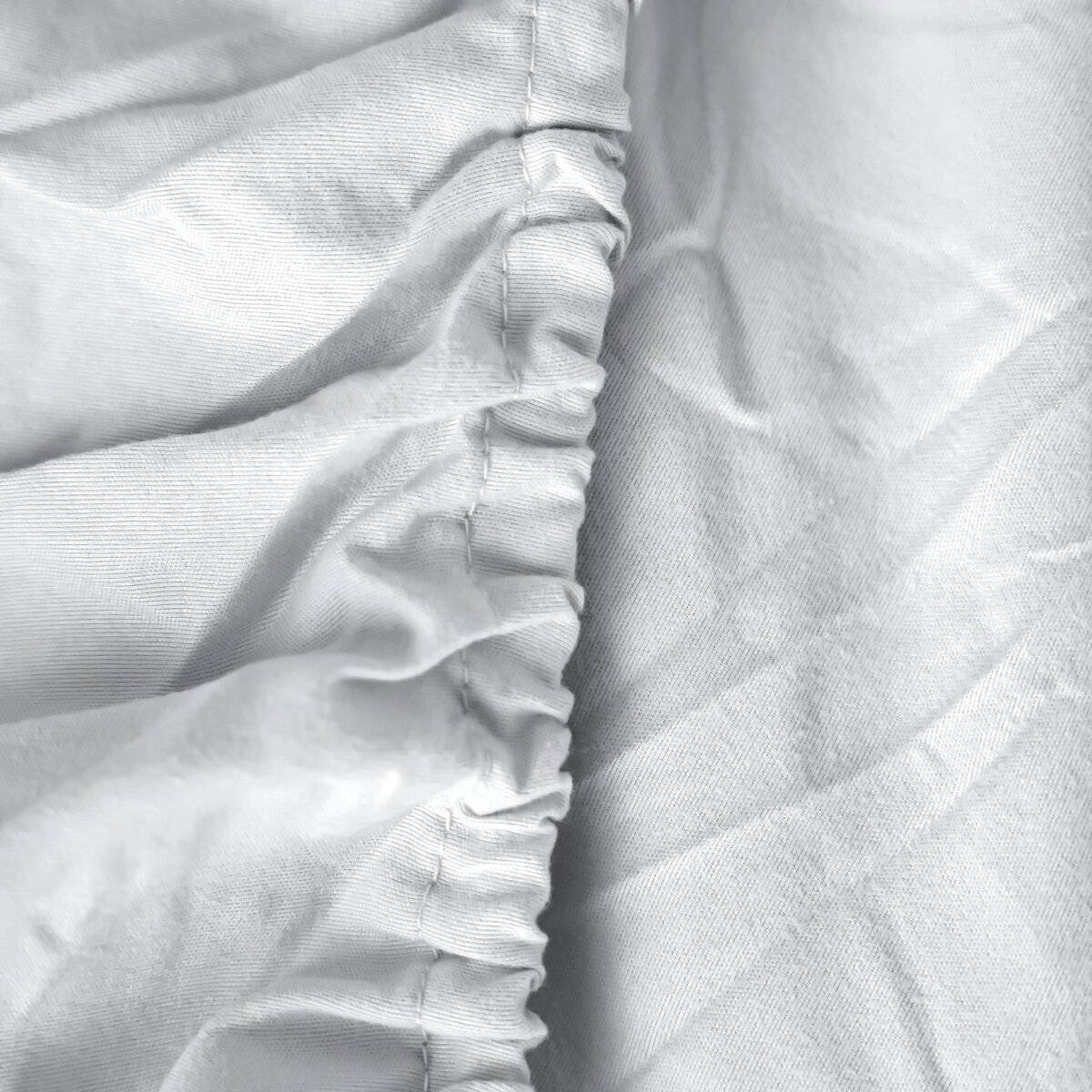 3 tlg. Bettwäschen-Set mit Kissenbezug 50x70 cm, Deckenbezug 135x200 cm und Bettlaken Hellgrau