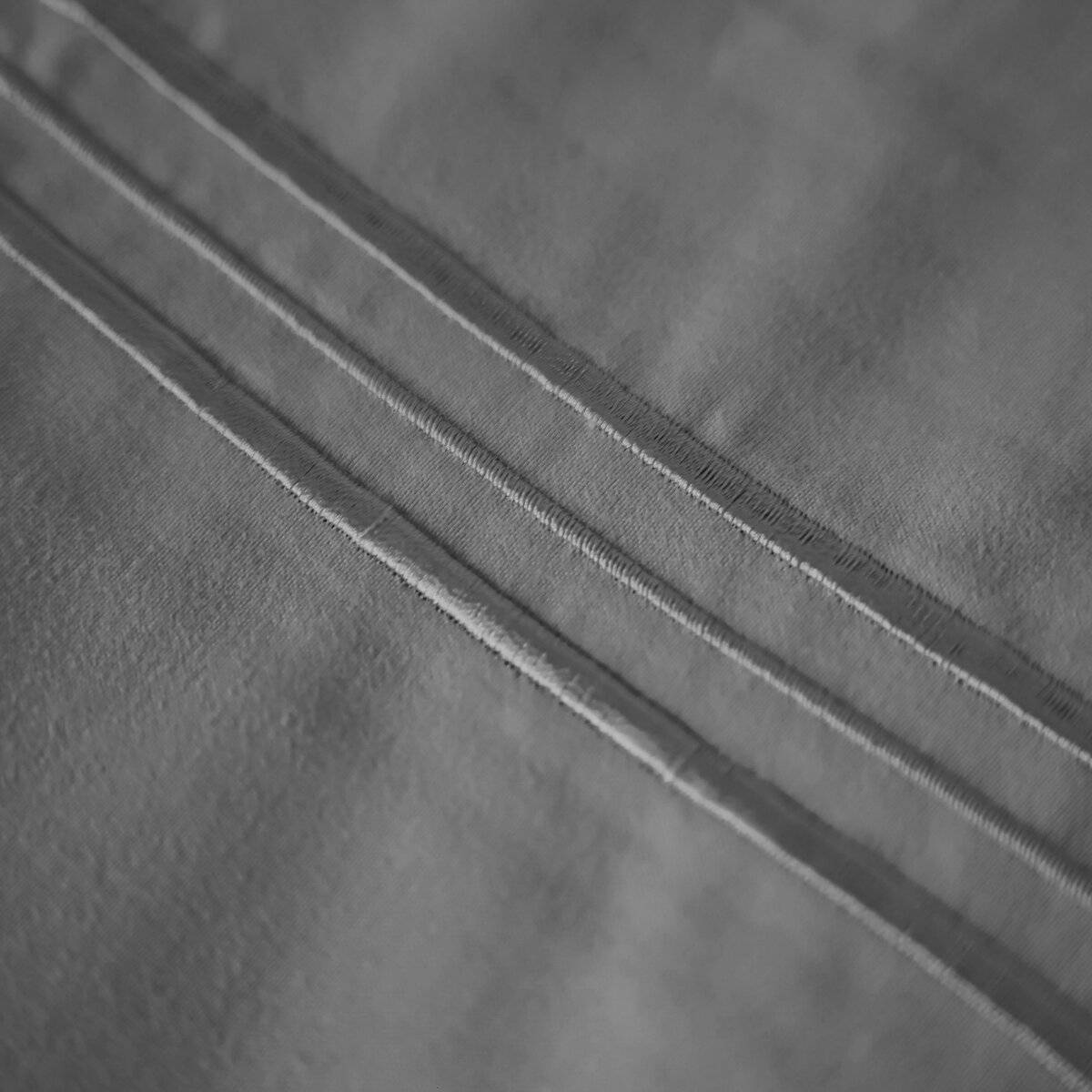 3 tlg. Bettwäschen-Set mit Kissenbezug 50x70 cm, Deckenbezug 135x200 cm und Bettlaken Anthrazit