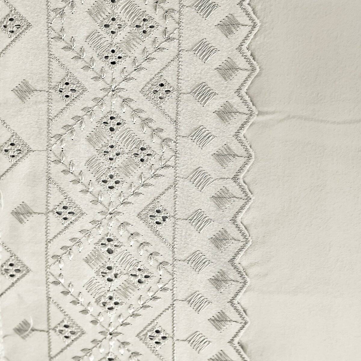 4 Tlg. Bettwäschen-Set mit Kissenbezug 50x70 cm, Deckenbezug 200x200 cm und Bettlaken Creme