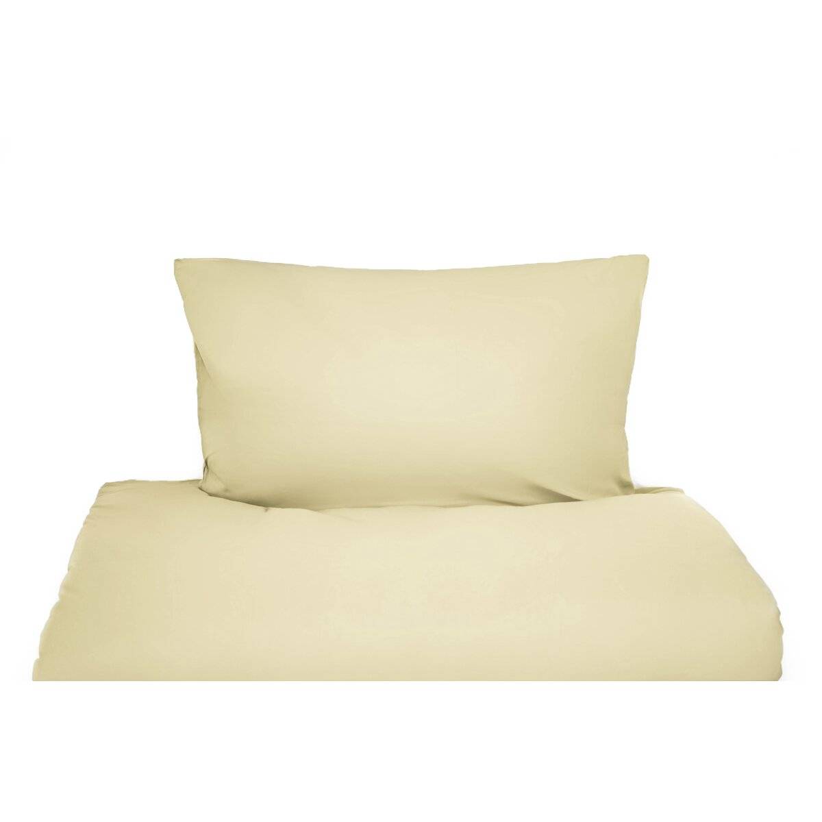 Einfarbige Bettwäschen-Sets für Einzel- und Doppelbetten, 100% Baumwolle Beige 135x200 cm