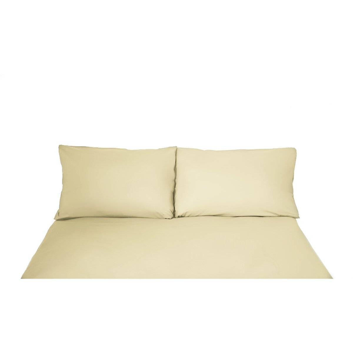 Einfarbige Bettwäschen-Sets für Einzel- und Doppelbetten, 100% Baumwolle Beige 200x200 cm