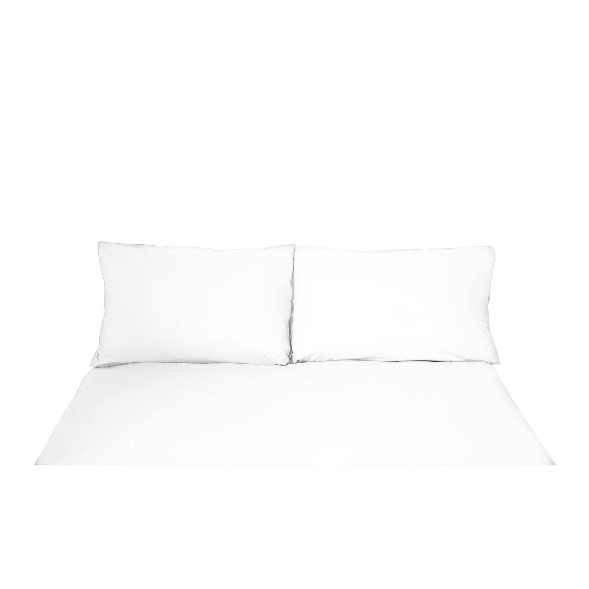 Einfarbige Bettwäschen-Sets für Einzel- und Doppelbetten, 100% Baumwolle Weiß 200x200 cm