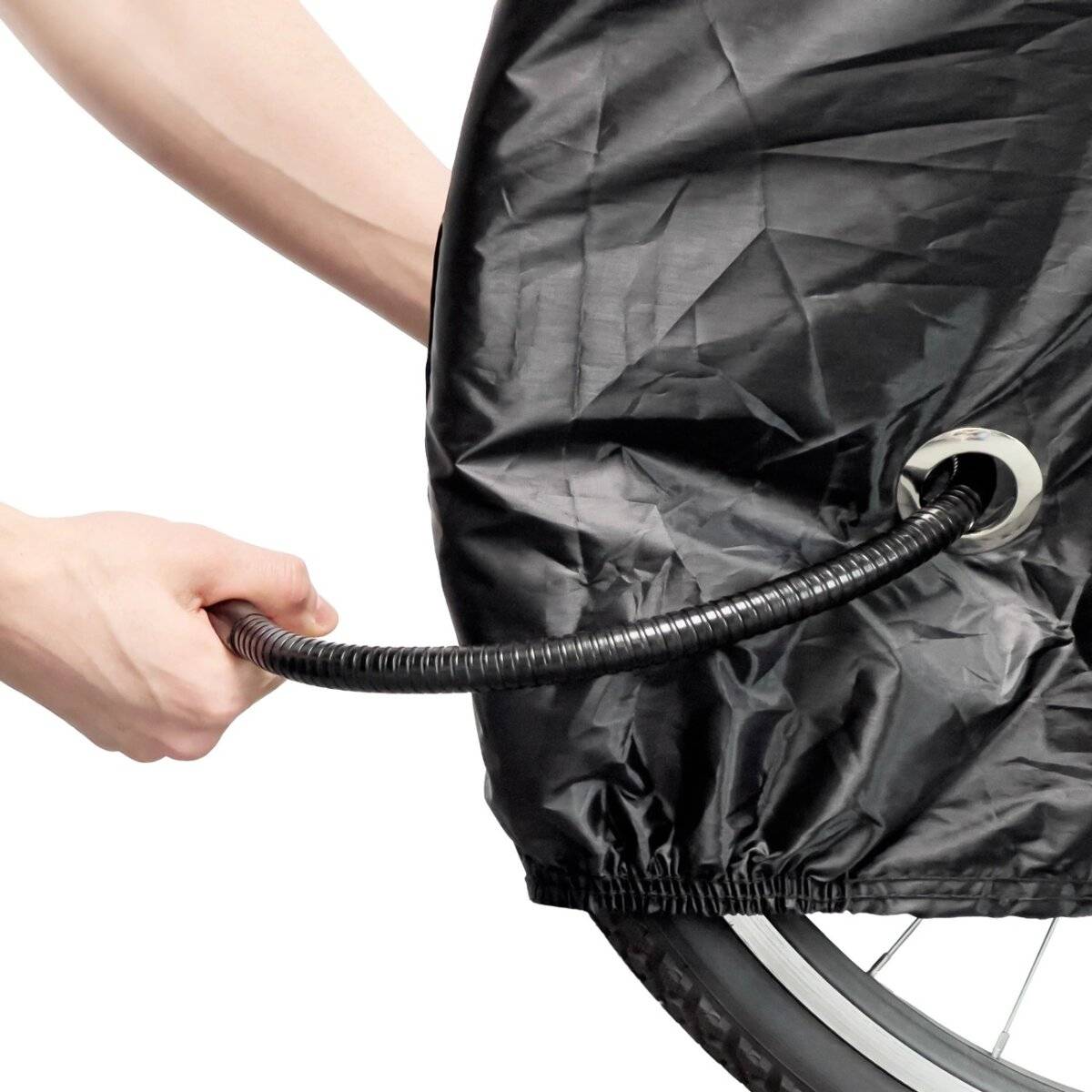 Wasserdichte Kunststoff-Fahrradabdeckung Größe S-XL - Schwarz S