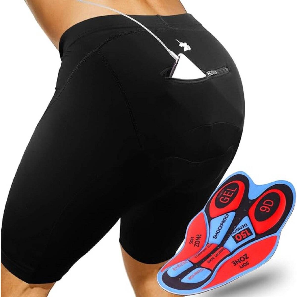Fahrrad-Shorts mit eingebauter Polsterung  Größe M für maximalen Fahrkomfort