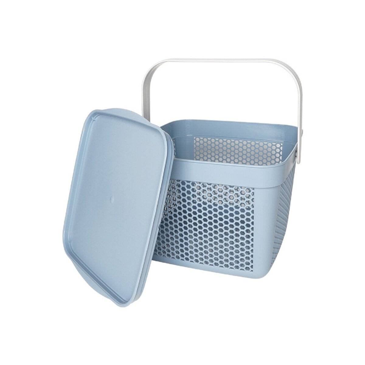 Multifunktionaler Aufbewahrungskorb mit Deckel Ordnung und Schutz für Ihre Gegenstände Blau 5 Liter