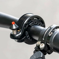 Q-förmige Fahrradklingel kompaktes Design am Lenker aus Aluminium, Kunststoff Schwarz Q-förmige Fahrradklingel kompaktes Design am Lenker aus Aluminium, Kunststoff Schwarz
