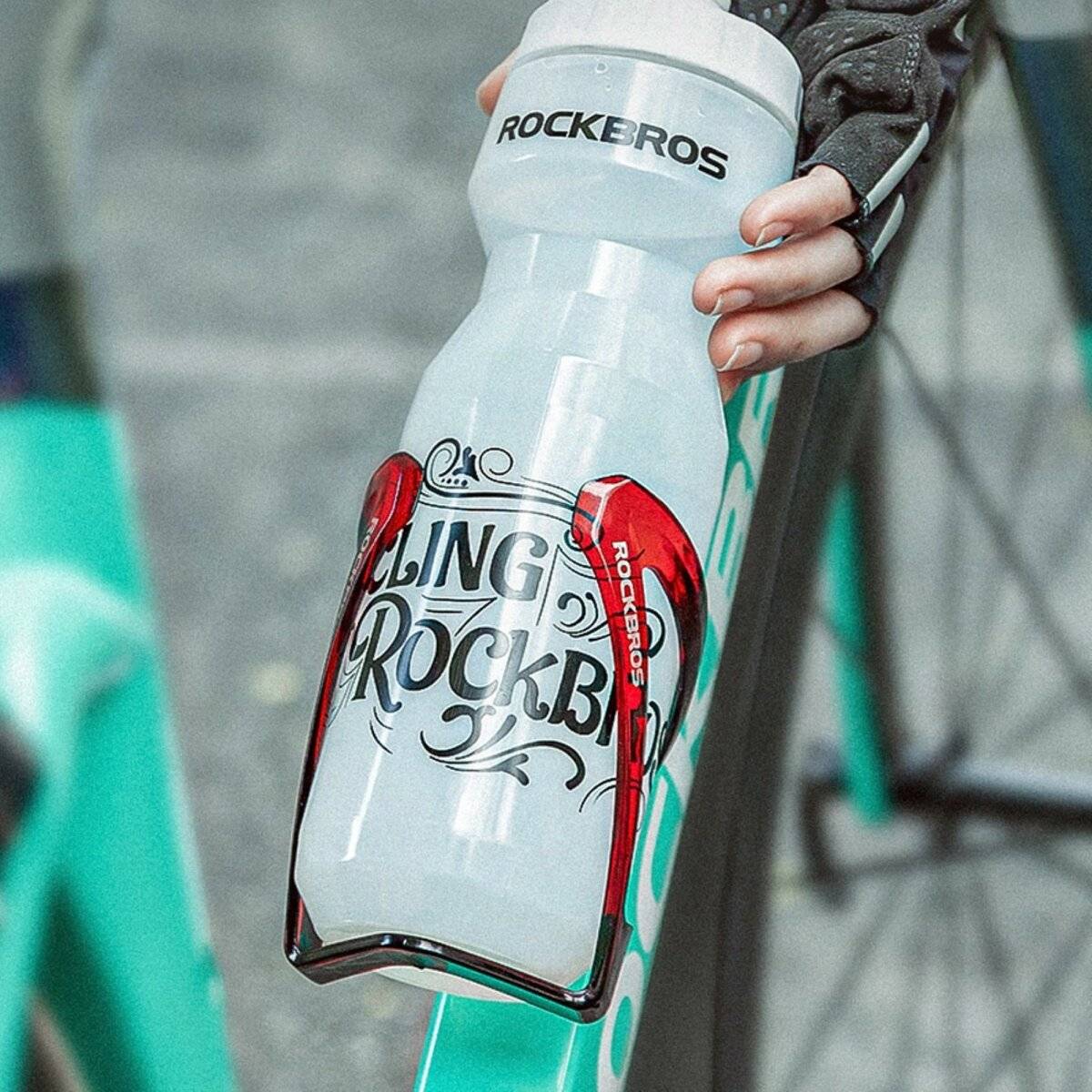 Fahrradhalter für Wasserflasche aus hochwertigem PC-Material Wasserflaschenhalter Schwarz-Rot