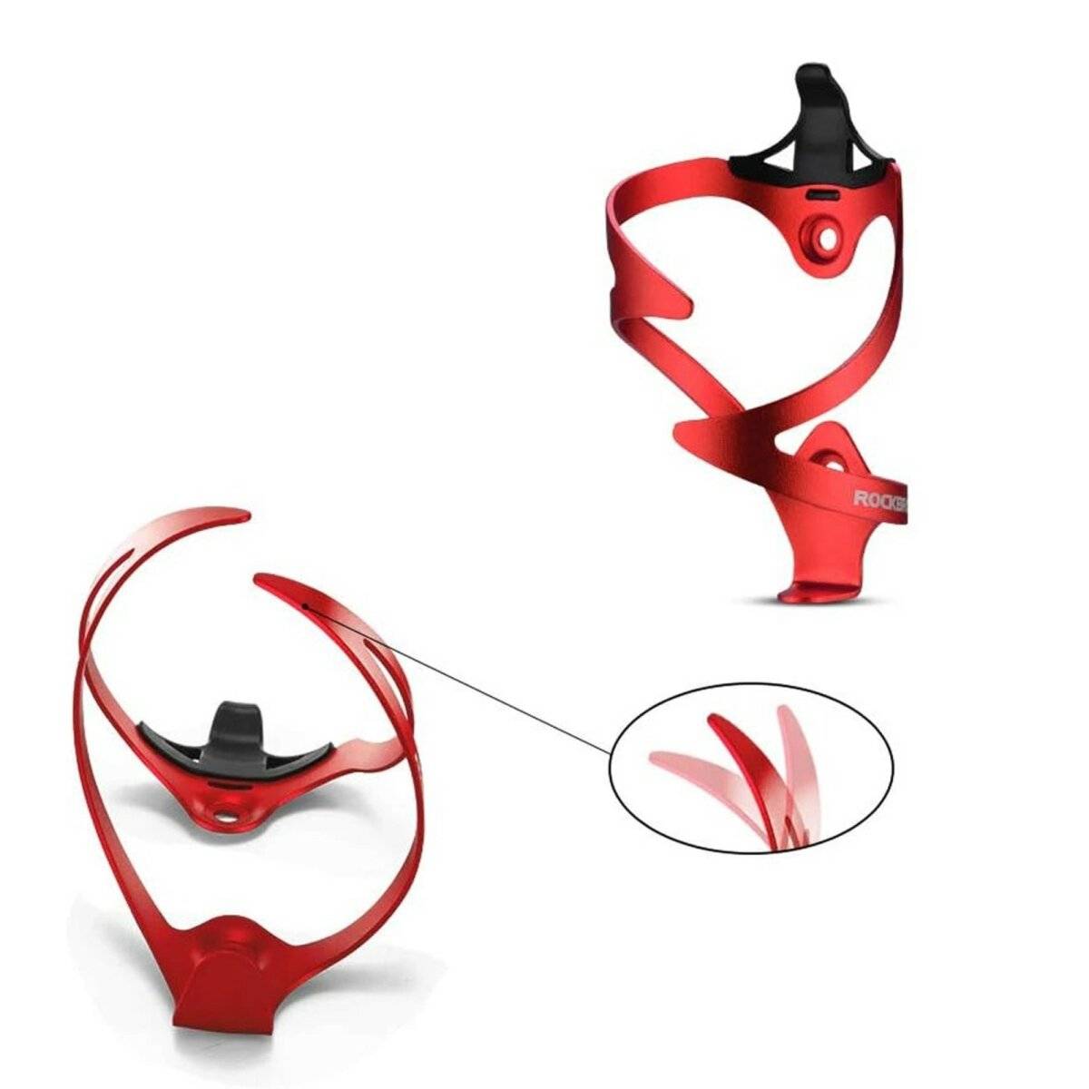 Fahrrad-Trinkflaschenhalter aus Aluminium geeignet für jeden Fahrrad Rot