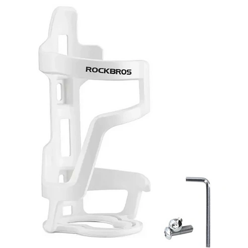 Fahrrad-Trinkflaschenhalter aus Polycarbonat für Flaschendurchmesser von 51-73 mm Weiß Fahrrad-Trinkflaschenhalter aus Polycarbonat für Flaschendurchmesser von 51-73 mm Weiß