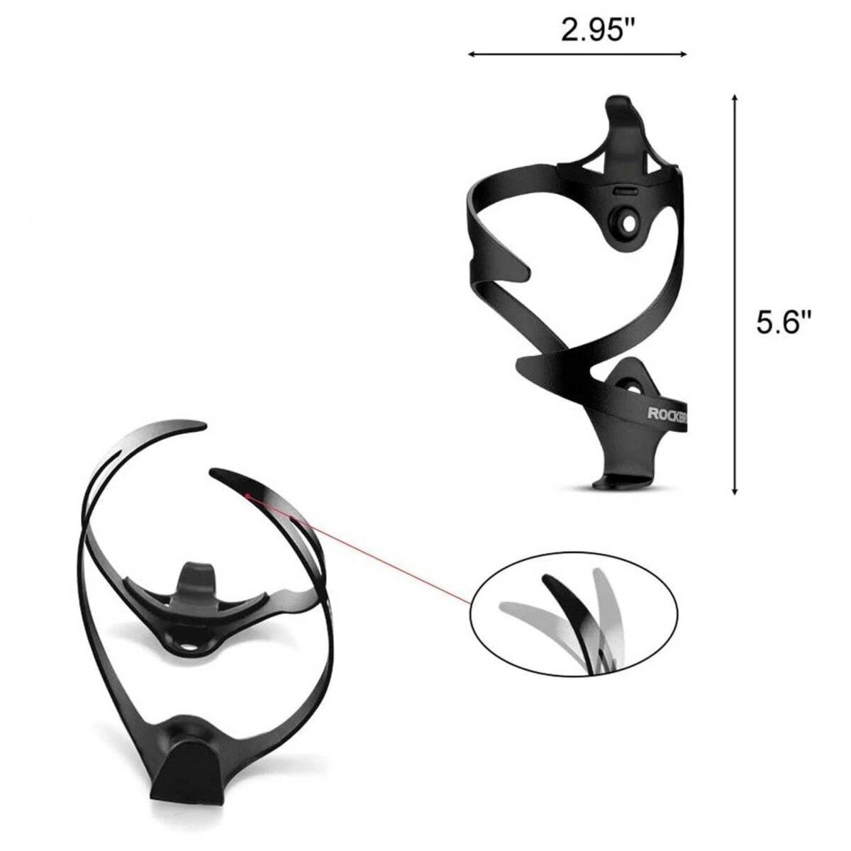 Fahrrad-Trinkflaschenhalter aus Aluminium geeigent für jeden Fahrrad Schwarz