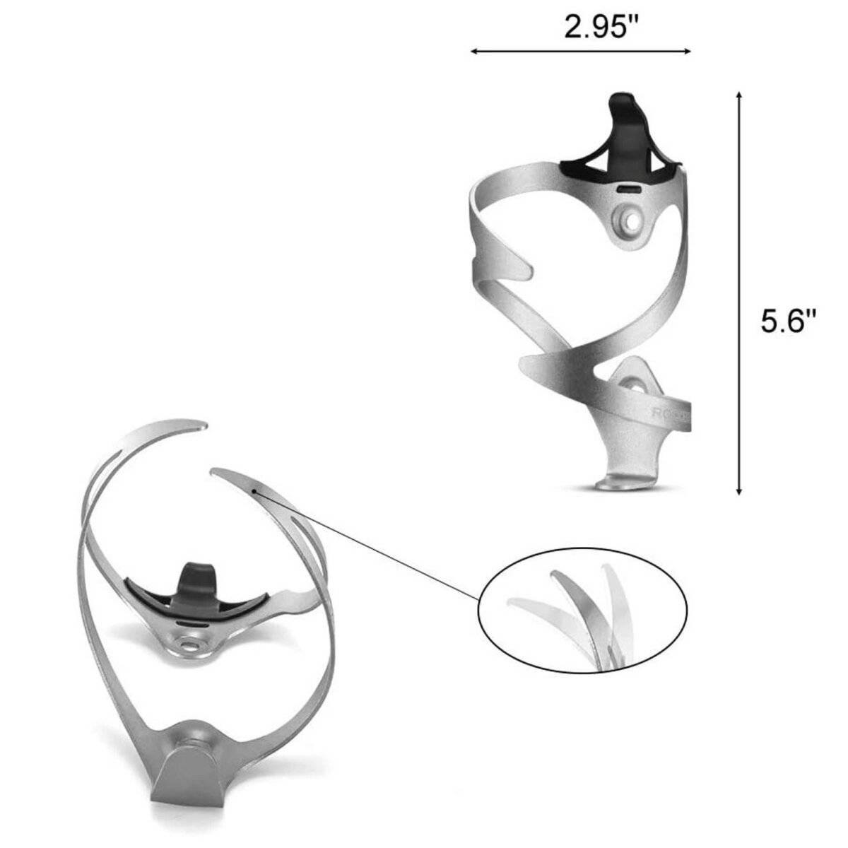 Fahrrad-Trinkflaschenhalter aus Aluminium geeigent für jeden Fahrrad Weiß