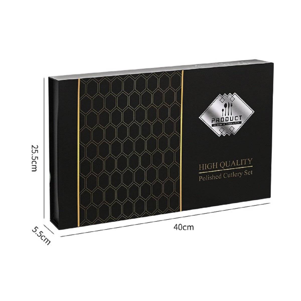 Premium Besteckset 6 Personen 24-tlg Edelstahl Essbesteck in einer Geschenkbox Design für jeden Anlass Silber